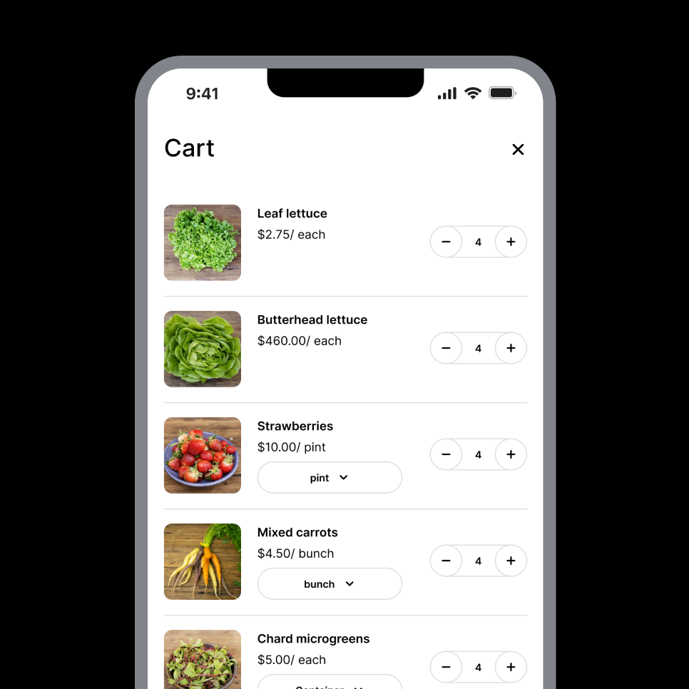 Storefront checkout on mobile